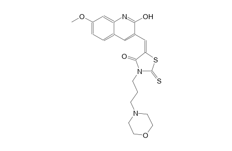 4-thiazolidinone, 5-[(2-hydroxy-7-methoxy-3-quinolinyl)methylene]-3-[3-(4-morpholinyl)propyl]-2-thioxo-, (5E)-