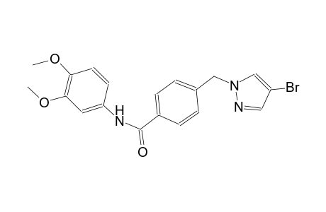 4-[(4-bromo-1H-pyrazol-1-yl)methyl]-N-(3,4-dimethoxyphenyl)benzamide
