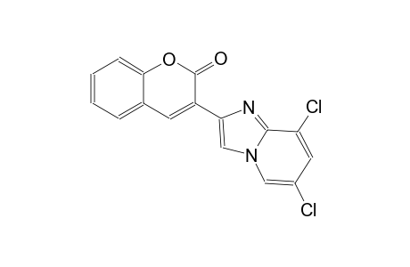 2H-1-benzopyran-2-one, 3-(6,8-dichloroimidazo[1,2-a]pyridin-2-yl)-