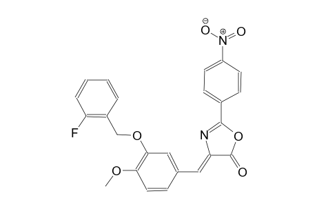 (4Z)-4-{3-[(2-fluorobenzyl)oxy]-4-methoxybenzylidene}-2-(4-nitrophenyl)-1,3-oxazol-5(4H)-one