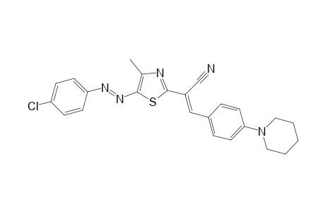 2-[4'-Methyl-5-(p-chlorophenylazo)-1',3'-thiazol-2'-yl]-3-[(4"-piperidin-1''-yl)phenyl]-acrylonitrile