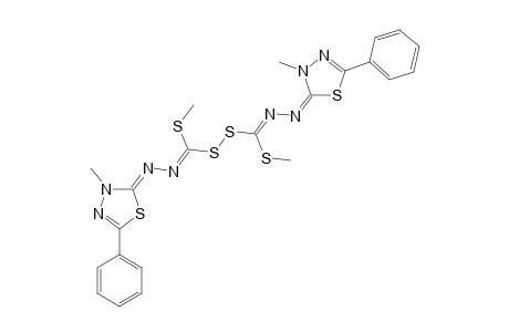 DIMETHYL-BIS-(3-METHYL-5-PHENYL-2,3-DIHYDRO-1,3,4-THIADIAZOL-2-YLIDENE)-(THIOPEROXYDICARBONOHYDRAZONATE)