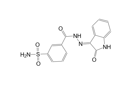 3-{[(2E)-2-(2-oxo-1,2-dihydro-3H-indol-3-ylidene)hydrazino]carbonyl}benzenesulfonamide