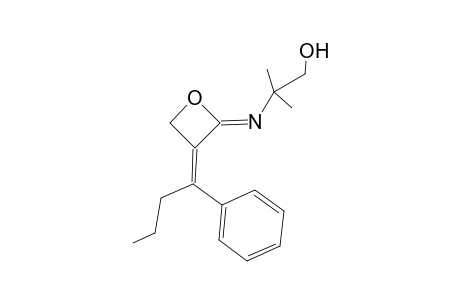 (Z)-2-[3-(1-Phenylbutylideneoxetan-2-ylidene)amino]-2-methylpropan-1-ol