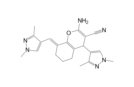 (8E)-2-amino-4-(1,3-dimethyl-1H-pyrazol-4-yl)-8-[(1,3-dimethyl-1H-pyrazol-4-yl)methylene]-5,6,7,8-tetrahydro-4H-chromene-3-carbonitrile