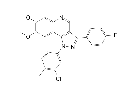 1-(3-chloro-4-methylphenyl)-3-(4-fluorophenyl)-7,8-dimethoxy-1H-pyrazolo[4,3-c]quinoline