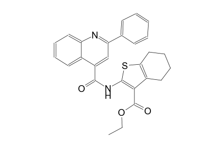 ethyl 2-{[(2-phenyl-4-quinolinyl)carbonyl]amino}-4,5,6,7-tetrahydro-1-benzothiophene-3-carboxylate