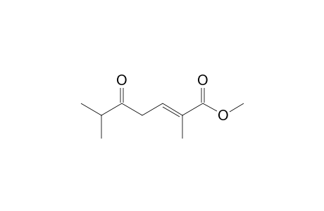2-Heptenoic acid, 2,6-dimethyl-5-oxo-, methyl ester, (E)-
