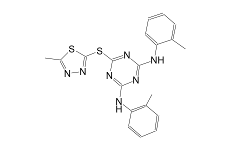 1,3,5-triazine-2,4-diamine, N~2~,N~4~-bis(2-methylphenyl)-6-[(5-methyl-1,3,4-thiadiazol-2-yl)thio]-