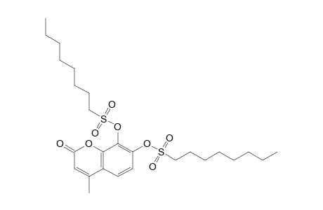 4-Methyl-2-oxo-2H-chromene-7,8-diyl bis(octane-1-sulfonate)