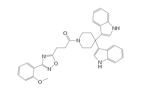 1H-indole, 3-[4-(1H-indol-3-yl)-1-[3-[3-(2-methoxyphenyl)-1,2,4-oxadiazol-5-yl]-1-oxopropyl]-4-piperidinyl]-