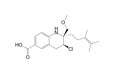 (2S,3S)-3-chloranyl-2-(3,4-dimethylpent-3-enyl)-2-(methoxymethyl)-3,4-dihydro-1H-quinoline-6-carboxylic acid