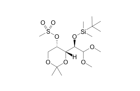 (4S,5S)-4-((R)-1-(tert-butyldimethylsilyloxy)-2,2-dimethoxyethyl)-2,2-dimethyl-1,3-dioxan-5-yl methanesulfonate