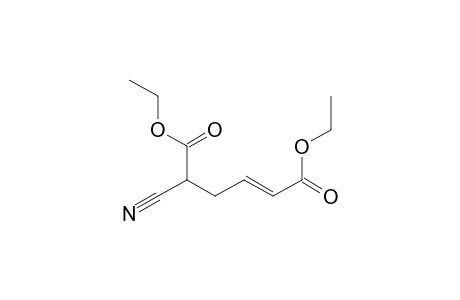 2-Hexenedioic acid, 5-cyano-, diethyl ester, (E)-
