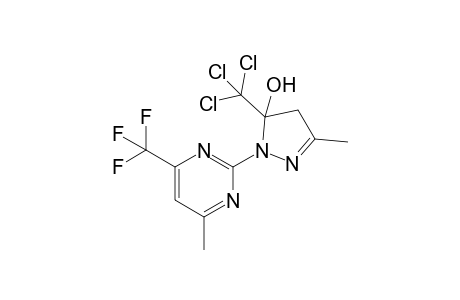 5-methyl-2-[4-methyl-6-(trifluoromethyl)-2-pyrimidinyl]-3-(trichloromethyl)-4H-pyrazol-3-ol