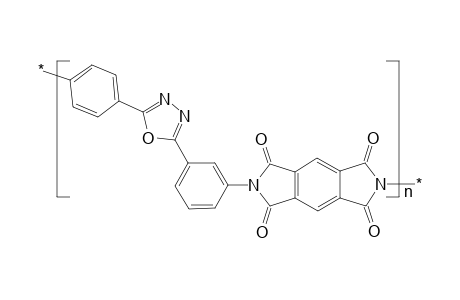 Ordered poly(oxadiazole-imide)