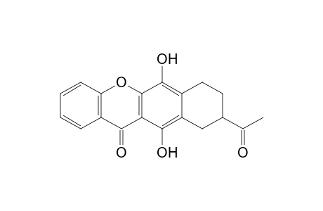 12H-Benzo[b]xanthen-12-one, 9-acetyl-7,8,9,10-tetrahydro-6,11-dihydroxy-