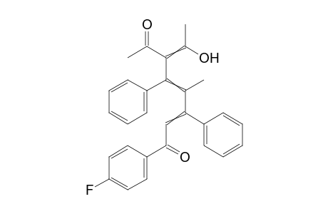 6-Acetyl-7-hydroxy-4-methyl-1-(4-fluorophenyl)-3,5-diphenyl-octa-2,4,6-trien-1-one