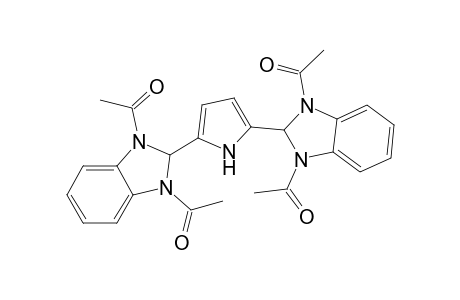 1-[2-[5-(1,3-diethanoyl-2H-benzimidazol-2-yl)-1H-pyrrol-2-yl]-3-ethanoyl-2H-benzimidazol-1-yl]ethanone