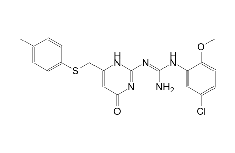 N-(5-chloro-2-methoxyphenyl)-N''-(6-{[(4-methylphenyl)sulfanyl]methyl}-4-oxo-1,4-dihydro-2-pyrimidinyl)guanidine