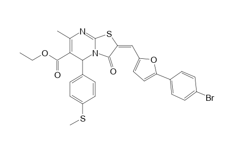 2-(5-(4-Bromophenyl)furfurylidene)-5-(4-methylthiophenyl)-6-carbethoxy-7-methyl-5H-thiazolo[2,3-b]pyrimidin-3-one