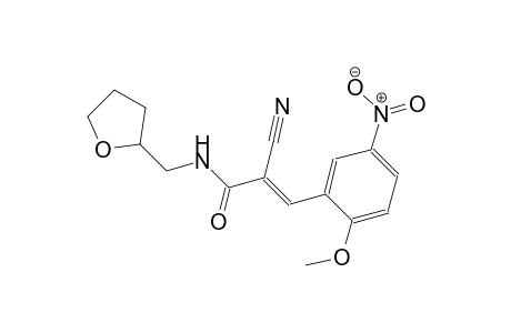 (2E)-2-cyano-3-(2-methoxy-5-nitrophenyl)-N-(tetrahydro-2-furanylmethyl)-2-propenamide
