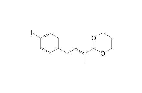 (E)-2-[3-(4-Iodophenyl)-1-methylprop-1-enyl]-1,3-dioxane