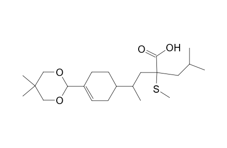 3-Cyclohexene-1-butanoic acid, 4-(5,5-dimethyl-1,3-dioxan-2-yl)-.gamma.-methyl-.alpha.-(2-methylprop yl)-.alpha.-(methylthio)-