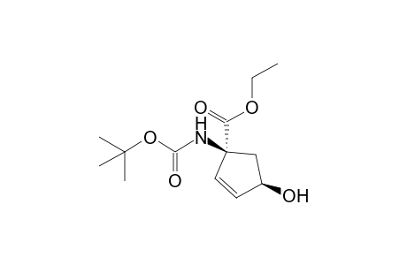 (1S,4R)-1-(tert-butoxycarbonylamino)-4-hydroxy-cyclopent-2-ene-1-carboxylic acid ethyl ester