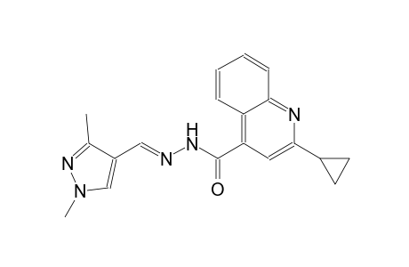 2-cyclopropyl-N'-[(E)-(1,3-dimethyl-1H-pyrazol-4-yl)methylidene]-4-quinolinecarbohydrazide
