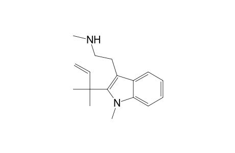 N-Methyl-2-[1-methyl-2-(2-methylbut-3-en-2-yl)-1H-indol-3-yl]ethamine
