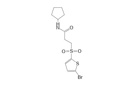 3-[(5-bromo-2-thienyl)sulfonyl]-N-cyclopentylpropanamide