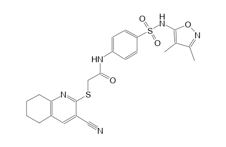 acetamide, 2-[(3-cyano-5,6,7,8-tetrahydro-2-quinolinyl)thio]-N-[4-[[(3,4-dimethyl-5-isoxazolyl)amino]sulfonyl]phenyl]-