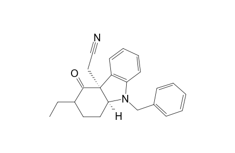 cis-3-Ethyl-4a-(cyanomethyl)-9-benzylhexahydrocarbazol-4-one