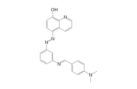 5-((3-(4-(dimethylamino) benzylideneamino)phenyl)diazenyl)quinolin-8-ol