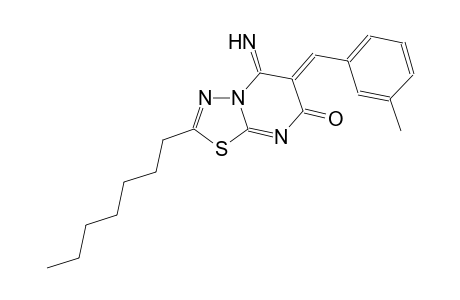 7H-[1,3,4]thiadiazolo[3,2-a]pyrimidin-7-one, 2-heptyl-5,6-dihydro-5-imino-6-[(3-methylphenyl)methylene]-, (6Z)-