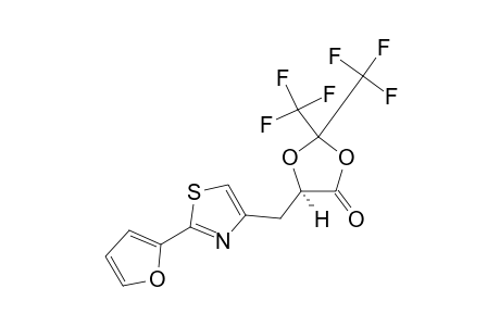 (5S)-5-(2-(2-FURYL)-1,3-THIAZOL-4-YL-METHYL)-2,2-BIS-(TRIFLUOROMETHYL)-1,3-DIOXOLAN-4-ONE