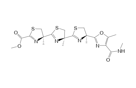 (4S)-4-methyl-4-[(4S)-4-methyl-4-[(4R)-4-methyl-4-[5-methyl-4-(methylcarbamoyl)-2-oxazolyl]-5H-thiazol-2-yl]-5H-thiazol-2-yl]-5H-thiazole-2-carboxylic acid methyl ester