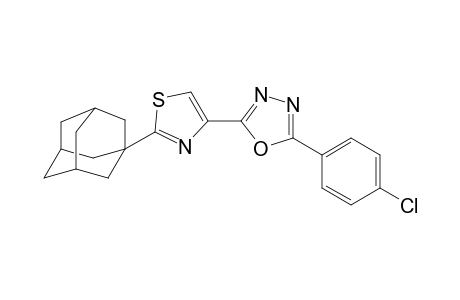 2-(2-Adamantyl-1,3-thiazol-4-yl)-5-(4-chlorophenyl)-1,3,4-oxadiazole