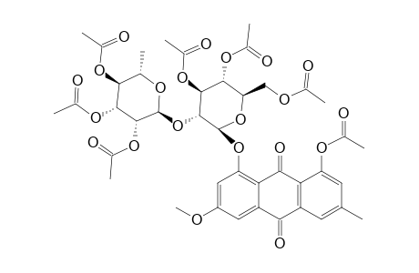 1,8-DIHYDROXY-6-METHOXY-3-METHYL-ANTHRAQUINONE-8-O-RHAMNOPYRANOSYL-(1->2)-GLUCOPYRANOSIDE-PERACETYLATED