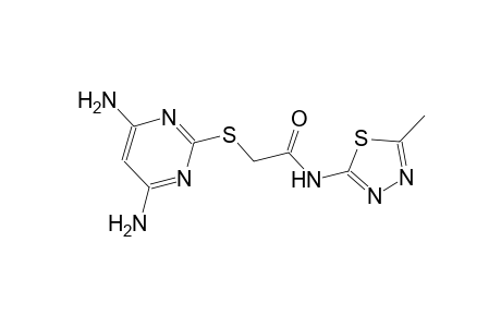 2-[(4,6-diamino-2-pyrimidinyl)sulfanyl]-N-(5-methyl-1,3,4-thiadiazol-2-yl)acetamide