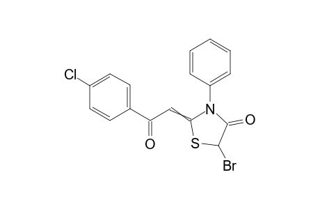 5-Bromo-2-(2-(4-chlorophenyl)-2-oxoethylidene)-3-phenylthiazolidin-4-one