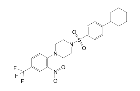 Piperazine, 1-[(4-cyclohexylphenyl)sulfonyl]-4-[2-nitro-4-(trifluoromethyl)phenyl]-
