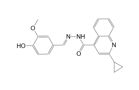 2-cyclopropyl-N'-[(E)-(4-hydroxy-3-methoxyphenyl)methylidene]-4-quinolinecarbohydrazide