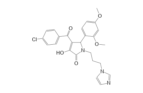 4-(4-chlorobenzoyl)-5-(2,4-dimethoxyphenyl)-3-hydroxy-1-[3-(1H-imidazol-1-yl)propyl]-1,5-dihydro-2H-pyrrol-2-one