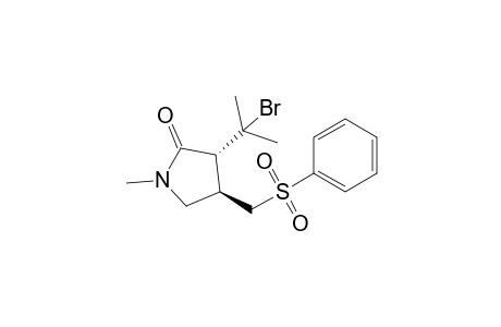 (3R,4R)-3-(2-bromanylpropan-2-yl)-1-methyl-4-(phenylsulfonylmethyl)pyrrolidin-2-one