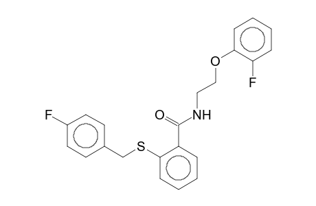 2-[(4-Fluorobenzyl)sulfanyl]-N-[2-(2-fluorophenoxy)ethyl]benzamide