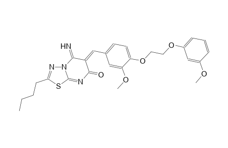 7H-[1,3,4]thiadiazolo[3,2-a]pyrimidin-7-one, 2-butyl-5,6-dihydro-5-imino-6-[[3-methoxy-4-[2-(3-methoxyphenoxy)ethoxy]phenyl]methylene]-, (6Z)-
