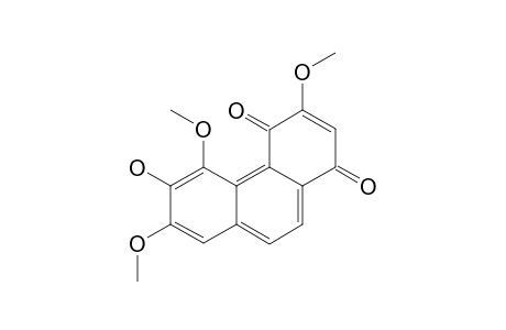 CALANQUINONE_B;6-HYDROXY-3,5,7-TRIMETHOXY-1,4-PHENANTHRENEQUINONE