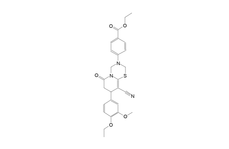 benzoic acid, 4-(9-cyano-8-(4-ethoxy-3-methoxyphenyl)-7,8-dihydro-6-oxo-2H,6H-pyrido[2,1-b][1,3,5]thiadiazin-3(4H)-yl)-, ethyl ester